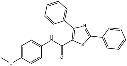 N-(4-methoxyphenyl)-2,4-diphenyl-1,3-thiazole-5-carboxamide 结构式