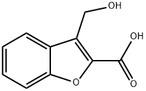 3-(羟甲基)-1-苯并呋喃-2-羧酸 结构式