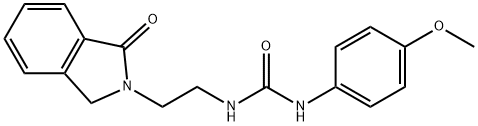 N-(4-methoxyphenyl)-N'-[2-(1-oxo-1,3-dihydro-2H-isoindol-2-yl)ethyl]urea 结构式
