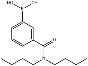 3-(二丁基氨基甲酰基)苯硼酸 结构式
