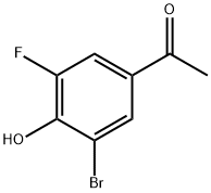 3-溴-5-氟-4-羟基苯乙酮 结构式