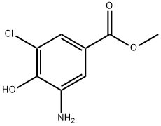 3-氨基-5-氯-4-羟基苯甲酸甲酯 结构式