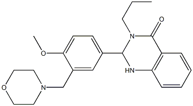 2-[4-(methyloxy)-3-(morpholin-4-ylmethyl)phenyl]-3-propyl-2,3-dihydroquinazolin-4(1H)-one 结构式