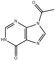 9-乙酰基-1,9-二氢-6H-嘌呤-6-酮 结构式