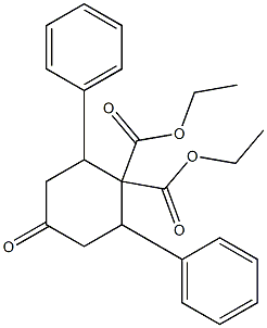 diethyl 4-oxo-2,6-diphenyl-1,1-cyclohexanedicarboxylate 结构式
