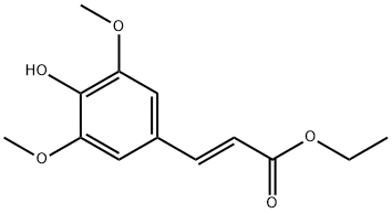 3-(4-羟基-3,5-二甲氧基苯基)丙-2-烯酸乙酯 结构式