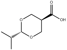 trans-2-isopropyl-5-carboxy-1,3-dioxane 结构式