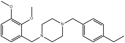 1-(2,3-dimethoxybenzyl)-4-(4-ethylbenzyl)piperazine 结构式