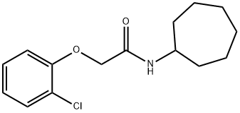 2-(2-chlorophenoxy)-N-cycloheptylacetamide 结构式