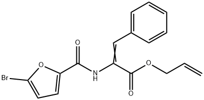 allyl 2-[(5-bromo-2-furoyl)amino]-3-phenylacrylate 结构式