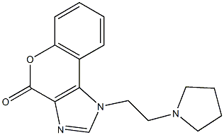 1-[2-(1-pyrrolidinyl)ethyl]chromeno[3,4-d]imidazol-4(1H)-one 结构式