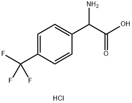 2-氨基-2-(4-(三氟甲基)苯基)乙酸盐酸盐 结构式