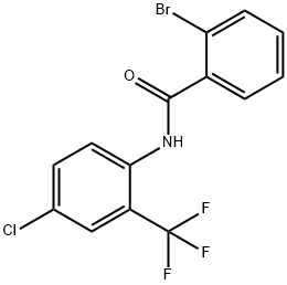 2-bromo-N-[4-chloro-2-(trifluoromethyl)phenyl]benzamide 结构式