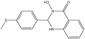 3-hydroxy-2-[4-(methylsulfanyl)phenyl]-2,3-dihydro-4(1H)-quinazolinone 结构式