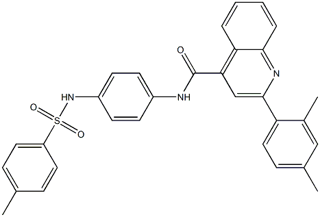 2-(2,4-dimethylphenyl)-N-(4-{[(4-methylphenyl)sulfonyl]amino}phenyl)-4-quinolinecarboxamide 结构式