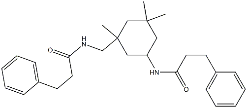 3-phenyl-N-({1,3,3-trimethyl-5-[(3-phenylpropanoyl)amino]cyclohexyl}methyl)propanamide 结构式