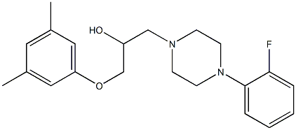 1-(3,5-dimethylphenoxy)-3-[4-(2-fluorophenyl)-1-piperazinyl]-2-propanol 结构式