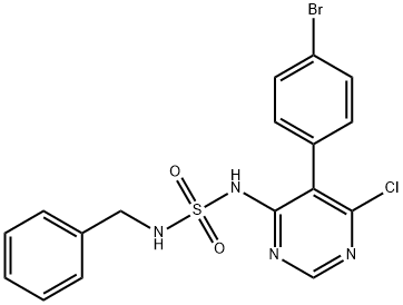 N-[5-(4-溴苯基)-6-氯-4-嘧啶基]-N'-(苯基甲基)磺酰胺 结构式