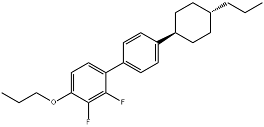 4'-(反式-4-丙基环己基)-2,3-二氟-4-丙氧基联苯 结构式