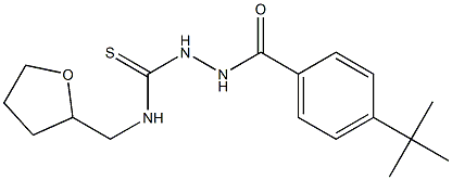 2-(4-tert-butylbenzoyl)-N-(tetrahydro-2-furanylmethyl)hydrazinecarbothioamide 结构式