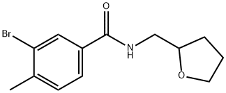 3-bromo-4-methyl-N-(tetrahydro-2-furanylmethyl)benzamide 结构式