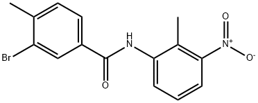 3-bromo-4-methyl-N-(2-methyl-3-nitrophenyl)benzamide 结构式