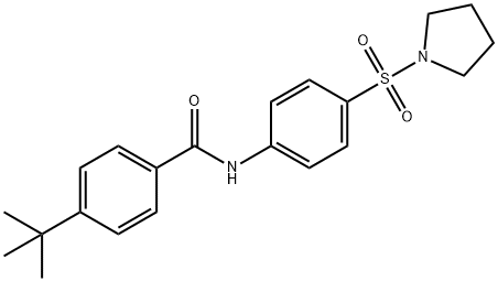 4-(tert-butyl)-N-[4-(1-pyrrolidinylsulfonyl)phenyl]benzamide 结构式