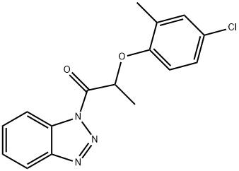2-(1H-1,2,3-benzotriazol-1-yl)-1-methyl-2-oxoethyl 4-chloro-2-methylphenyl ether 结构式