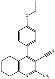 2-amino-4-(4-ethoxyphenyl)-5,6,7,8-tetrahydro-3-quinolinecarbonitrile 结构式