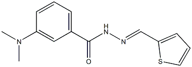 3-(dimethylamino)-N'-(2-thienylmethylene)benzohydrazide 结构式