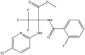 methyl 2-[(5-chloro-2-pyridinyl)amino]-3,3,3-trifluoro-2-[(2-fluorobenzoyl)amino]propanoate 结构式