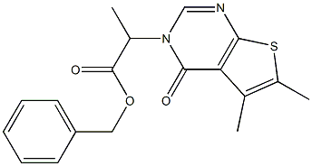 benzyl 2-(5,6-dimethyl-4-oxothieno[2,3-d]pyrimidin-3(4H)-yl)propanoate 结构式