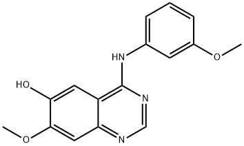 7-methoxy-4-[(3-methoxyphenyl)amino]quinazolin-6-ol 结构式