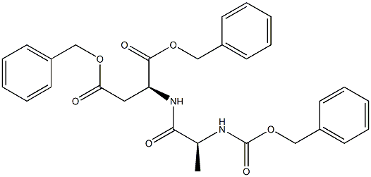 Carbobenzyloxyalanylaspartic Acid Dibenzyl Ester 结构式