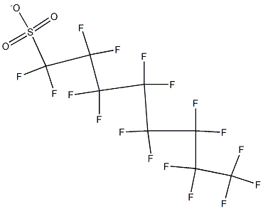 Heptadecafluorooctane-1-sulfonic acidanion 结构式