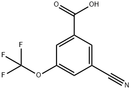 Benzoic acid, 3-cyano-5-(trifluoromethoxy)- 结构式