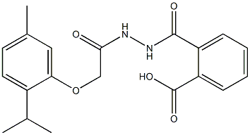 2-({2-[2-(2-isopropyl-5-methylphenoxy)acetyl]hydrazino}carbonyl)benzoic acid 结构式