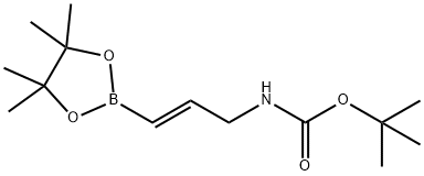 TERT-BUTYL (E)-(3-(4,4,5,5-TETRAMETHYL-1,3,2-DIOXABOROLAN-2-YL)ALLYL)CARBAMATE 结构式