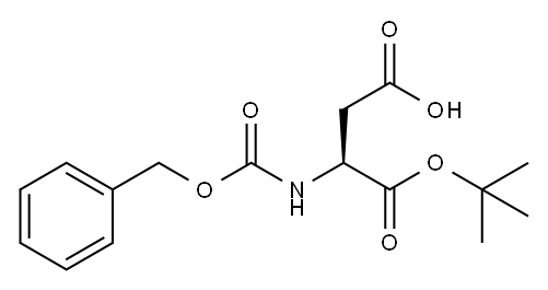 N-BENZYLOXYCARBONYL-L-ASPARTIC ACID 1-TERT-BUTYL ESTER 结构式
