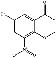 1-(5-Bromo-2-methoxy-3-nitro-phenyl)-ethanone 结构式