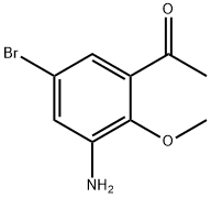 1-(3-Amino-5-bromo-2-methoxy-phenyl)-ethanone 结构式