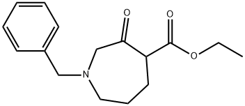 1-苄基-3-氧代氮杂环庚烷-4-甲酸乙酯 结构式