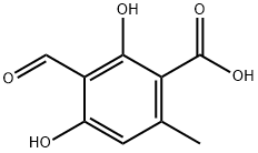 Benzoic acid, 3-formyl-2,4-dihydroxy-6-methyl- 结构式