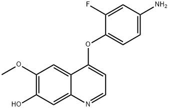 4-(4-氨基-2-氟苯氧基)-6-甲氧基奎琳-7-醇 结构式