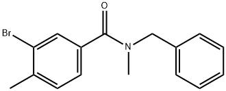 N-benzyl-3-bromo-N,4-dimethylbenzamide 结构式