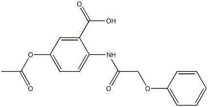 5-(acetyloxy)-2-[(phenoxyacetyl)amino]benzoic acid 结构式
