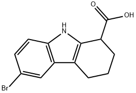 6-溴-2,3,4,9-四氢-1H-咔唑-1-羧酸 结构式