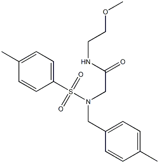 N-(2-methoxyethyl)-2-{(4-methylbenzyl)[(4-methylphenyl)sulfonyl]amino}acetamide 结构式