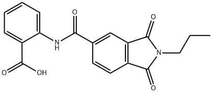 2-{[(1,3-dioxo-2-propyl-2,3-dihydro-1H-isoindol-5-yl)carbonyl]amino}benzoic acid 结构式