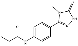 N-[4-(4-methyl-5-thioxo-4,5-dihydro-1H-1,2,4-triazol-3-yl)phenyl]propanamide 结构式